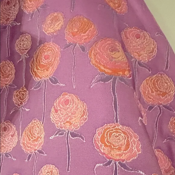 ICONIC LA VIE STYLE HOUSE Purple/Pink Orange Silk Brocade Long Caftan Coat NWT - Picture 5 of 11